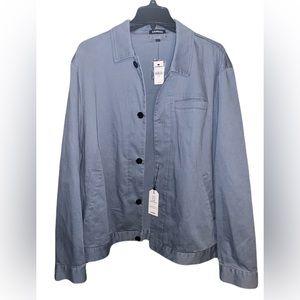 Express Blue/Gray Shacket Coat